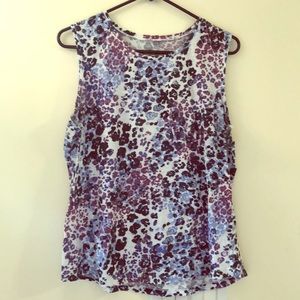 Bass tank top with purple speckle print